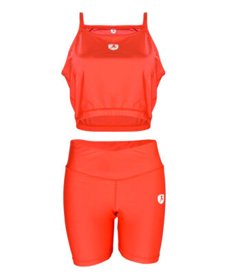 Women_Sports_Bra_And_Yoga_Shorts_Set_Neon_Orange